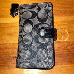 Black and Gray Coach Wallet